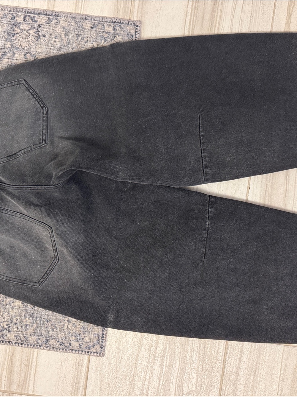 S.O.N.G High-Waist Relaxed Black Denim Barrel Jeans - Size 29 - Picture 5 of 11